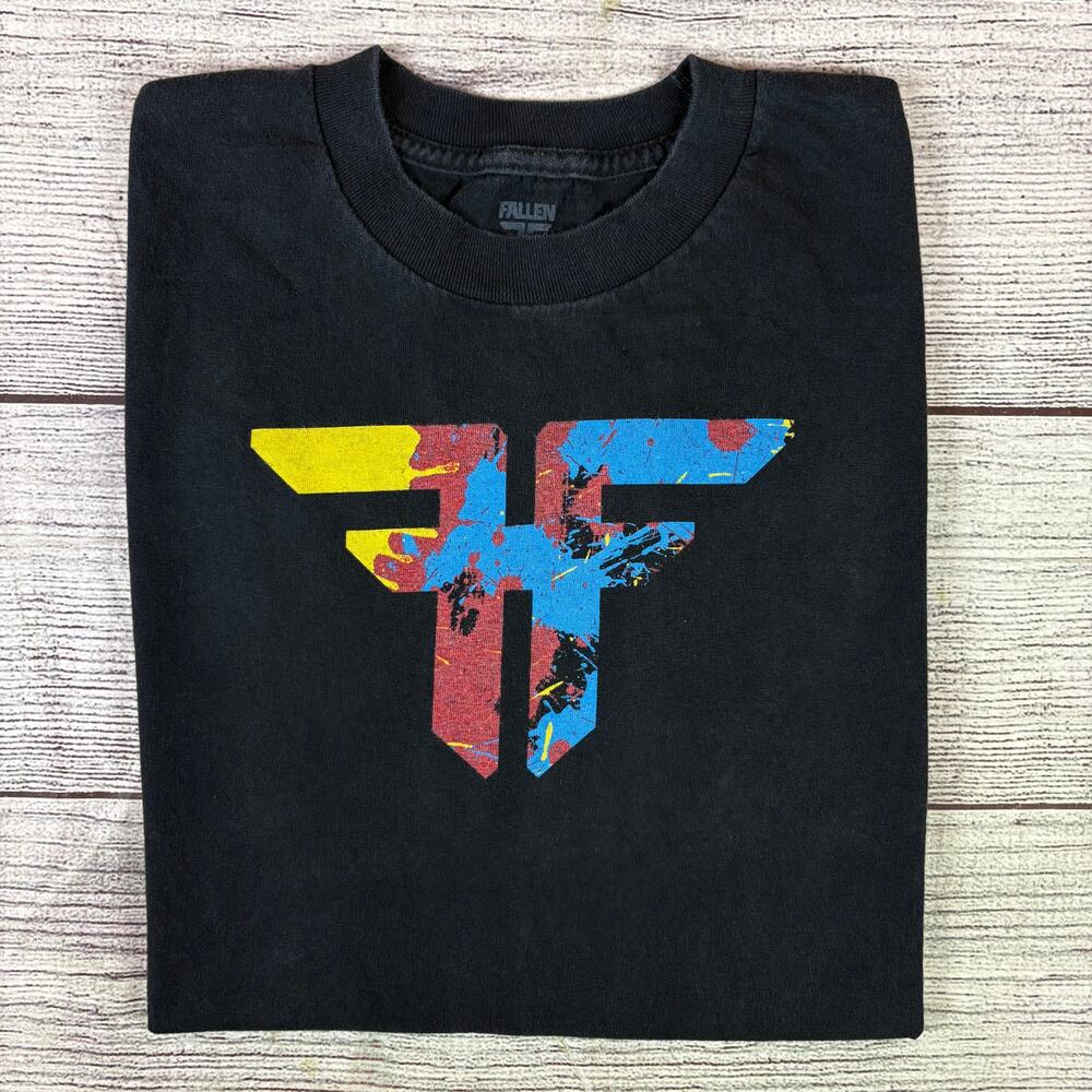Y2k Fallen Skateboarding Black Graphic T-shirt